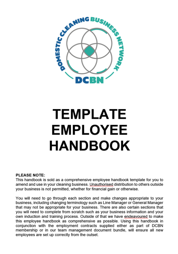 Fully Editable and Customisable Employee Handbook