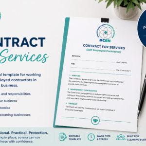 Contract for Services Template (for Self Employed Contractors)